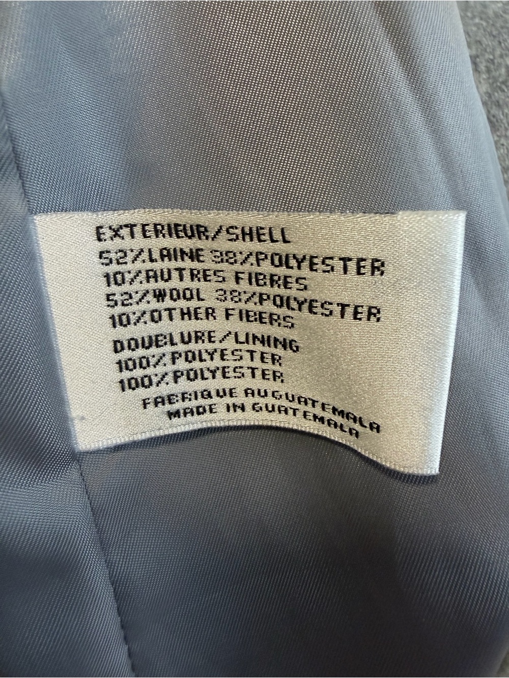 DKNY Grey Wool Blend Double Breasted Belted Coat Size 4 - Picture 7 of 12